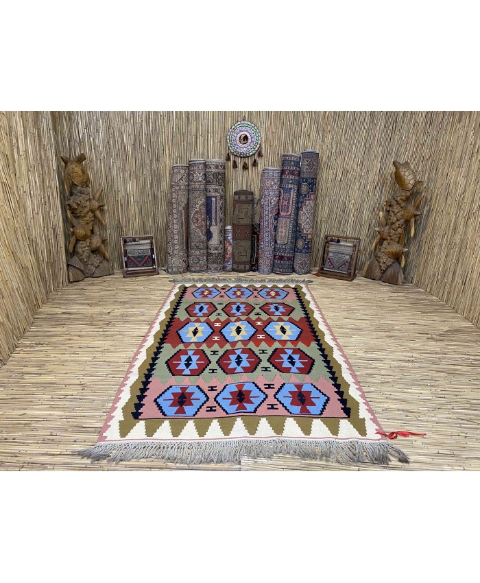 Handmade Turkish Kayseri Acrylic Original Kilim – FREE SHIPPING..!